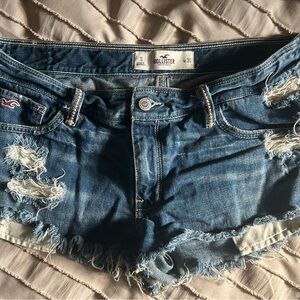 Vintage Y2K Hollister Women's Distressed Jean Shorts